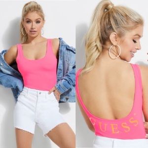 Guess pink bodysuit size XS